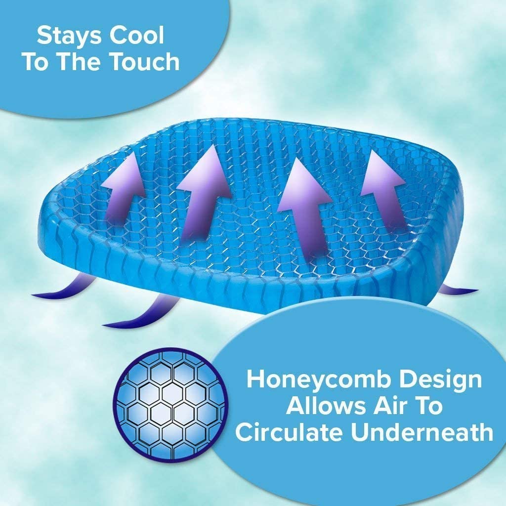 Non-Slip Honeycomb Gel Seat Cushion For Car, Office Chair