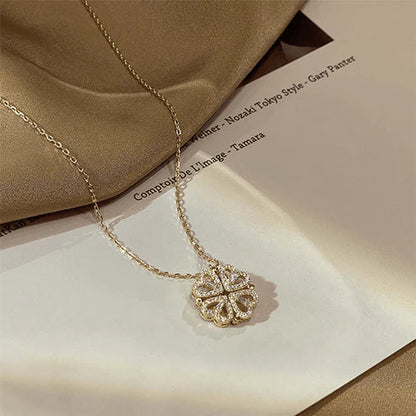 2-in-1 Magnetic Four Leaf clover Necklace