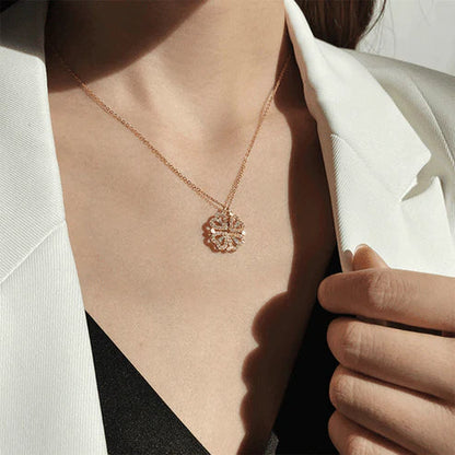 2-in-1 Magnetic Four Leaf clover Necklace