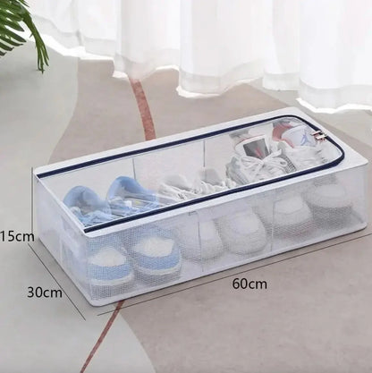 Foldable Transparent Storage Box for Shoes, Toys, Clothes, Books