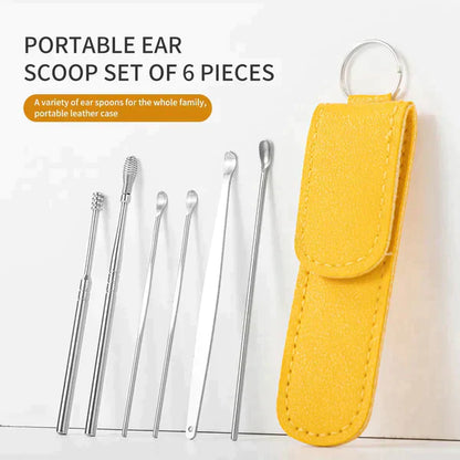 6 PCS Ear Pick Cleaning Set with Storage Bag ( Pack of 2 )